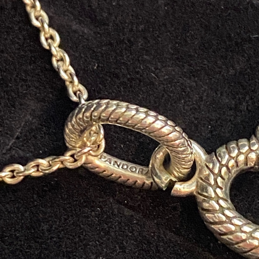 Authentic Pandora women’s heart necklace charm pendant and chain - Picture 3 of 7